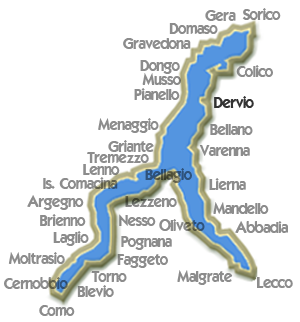 Karte Dervio