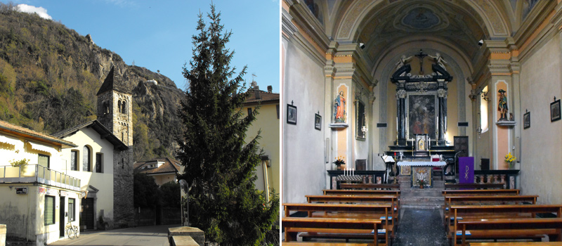 Die Kirche Santi Quirico e Giulitta aus Dervio